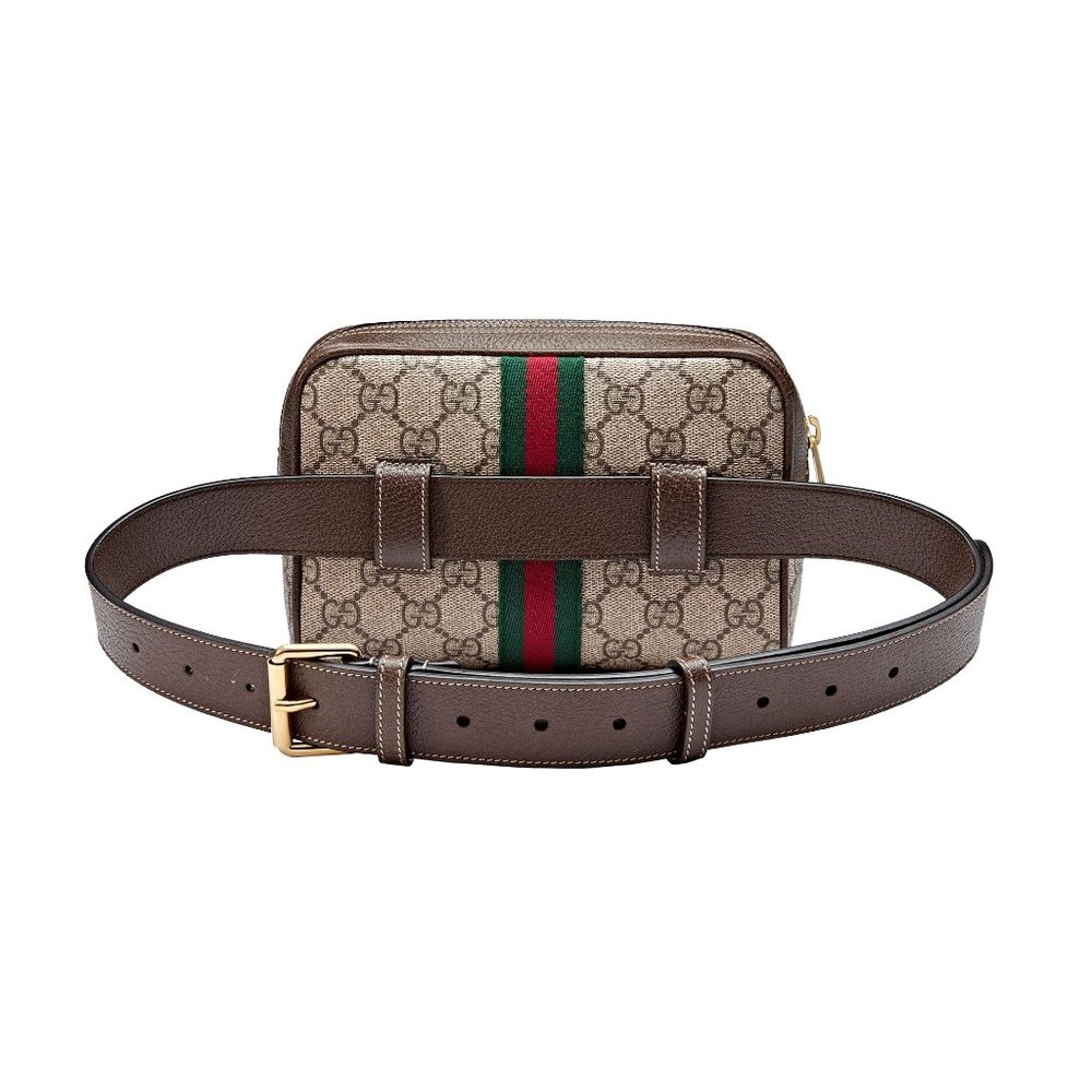 Gucci Medium Ophidia GG Supreme Canvas/Leather Belt Bag Size 75cm - Picture 3 of 14